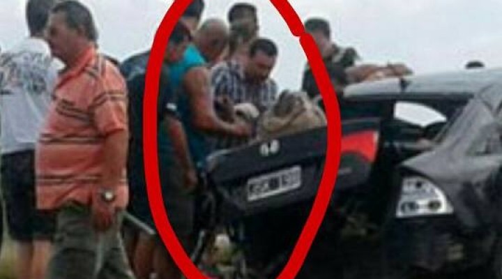 Choque frontal en el puente Rosario- Victoria: El Dr. Adaime trabajó en el lugar atendiendo heridos