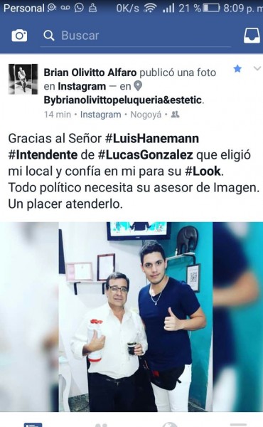 EL INTENDENTE HANEMANN CAMBIÓ DE LOOK Y TIENE NUEVO 