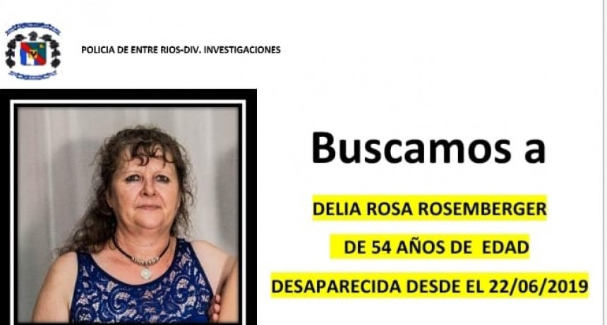 LA POLICÍA BUSCA A SEÑORA DESAPARECIDA EN LUCAS GONZALEZ