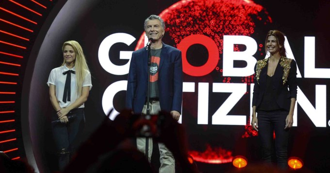 Macri participó de un festival junto a Shakira y Awada