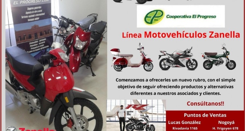 La Cooperativa El Progreso incorpora motos Zanella 